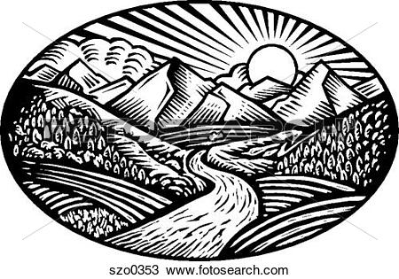 450x315 Nature Clipart Line Art