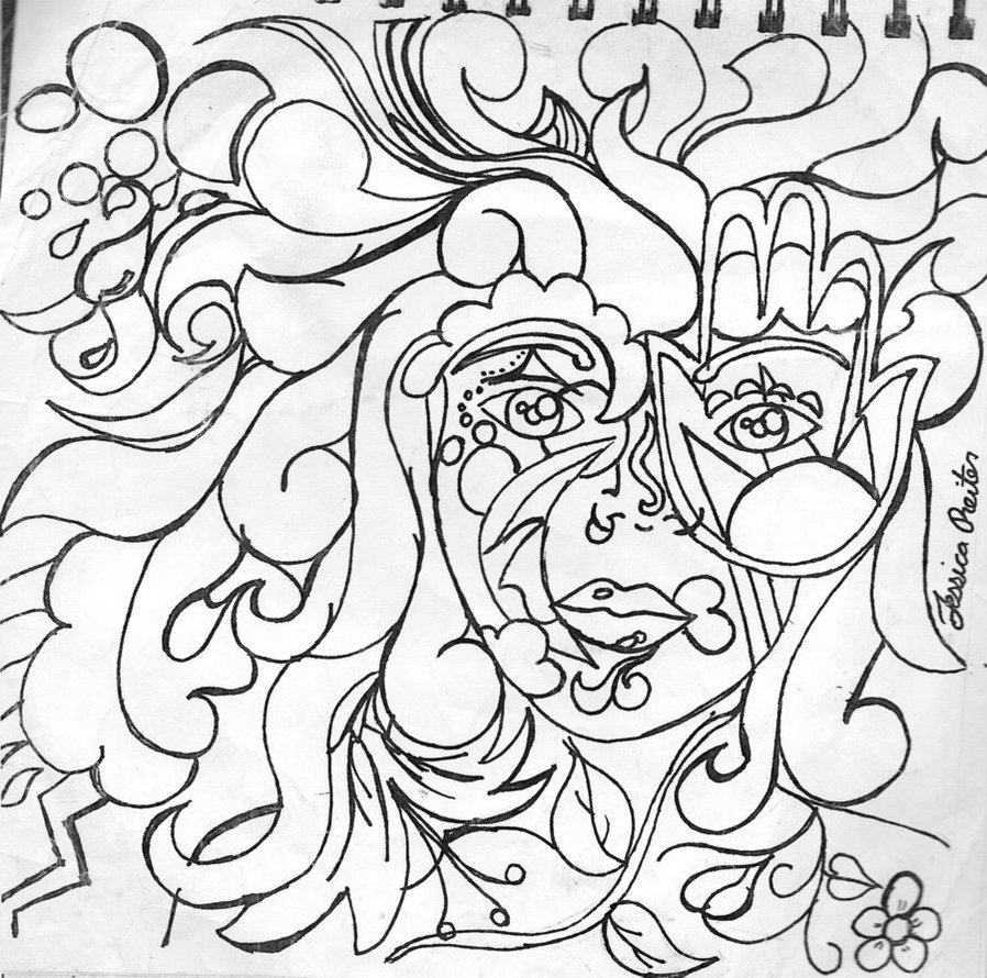 898x890 Mother Nature Line Art By Jessajakejimjam