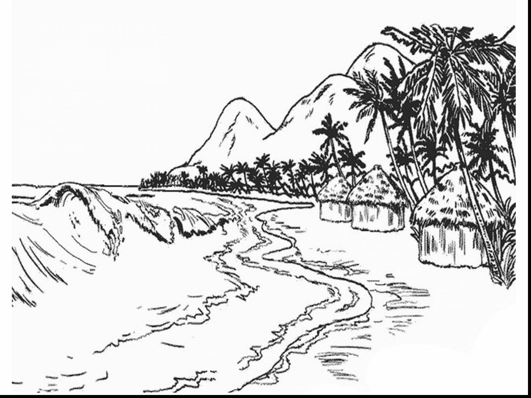 1760x1320 Nature Scene Coloring Pages