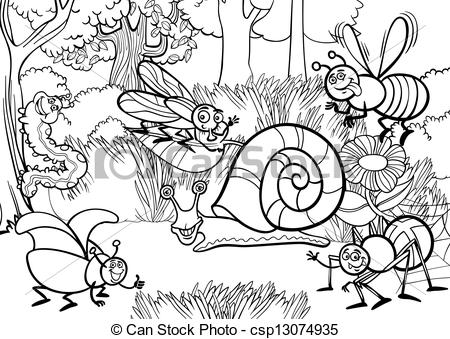 450x339 Scene Clipart Black And White