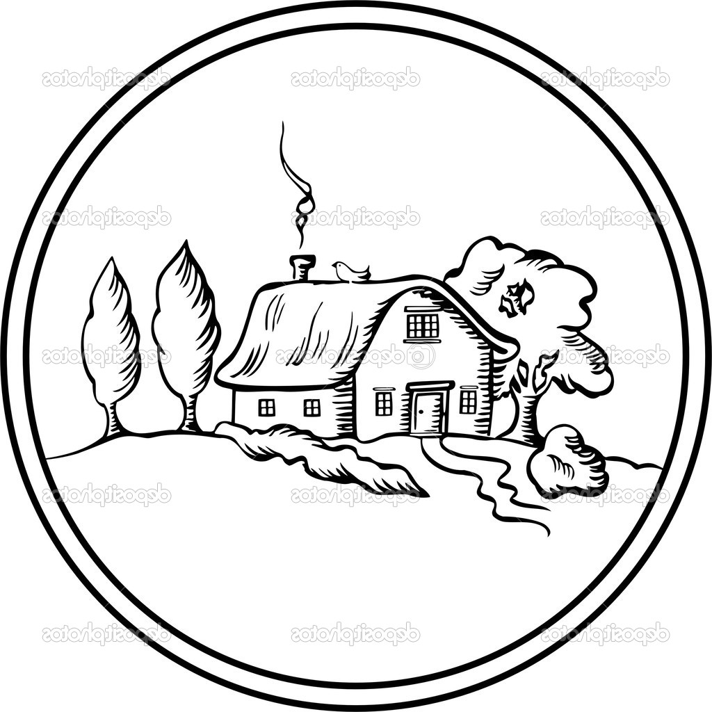 1024x1024 Beautiful Nature Scene Drawing Picture