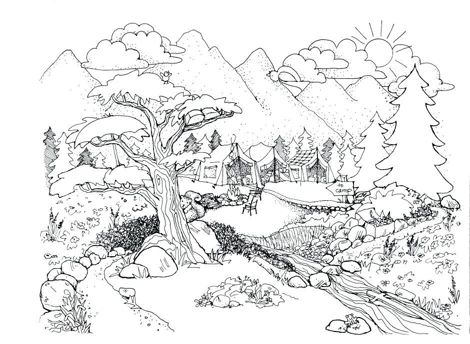 940x689 Coloring Pictures Of Nature Printable Nature Coloring Pages