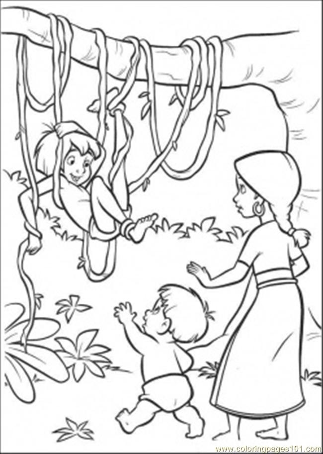 650x913 Jungle Scene Coloring Pages