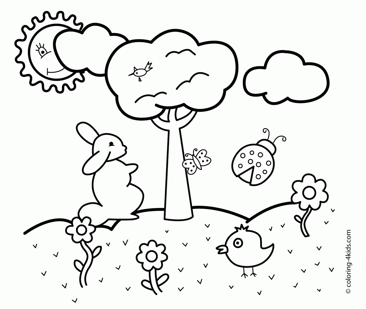 1280x1080 Coloring Pages For Adults Nature Colouring To Sweet Draw General
