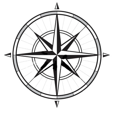 380x380 Fancy Compass Rose Clip Art
