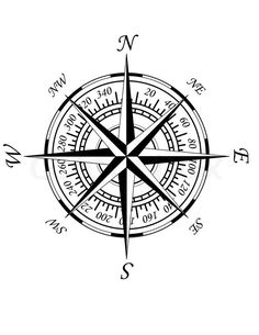 236x305 Nautical Compass Drawing