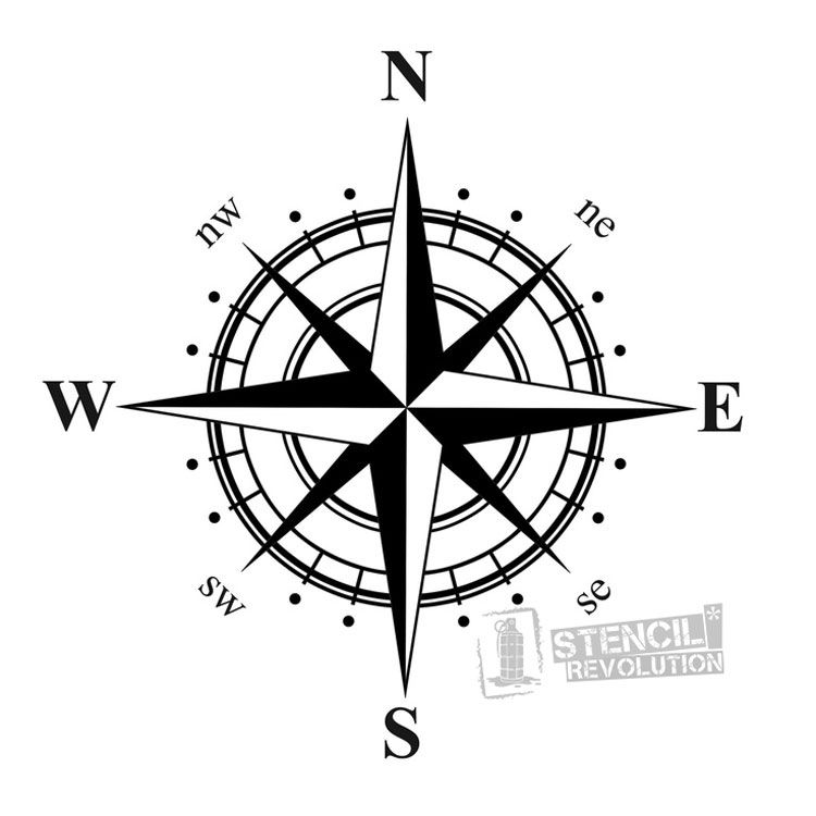 Nautical Compass Drawing at GetDrawings | Free download