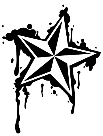 357x471 Dripping Nautical Star By Lintastic
