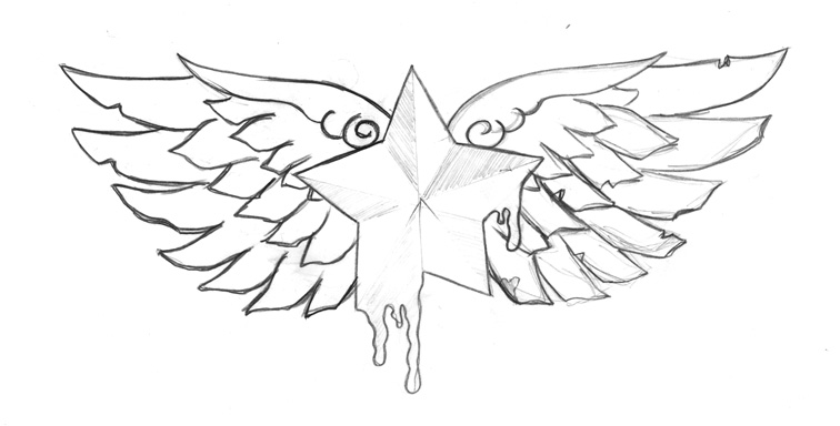 756x384 Nautical Star With Wings By Alpha Seraphin