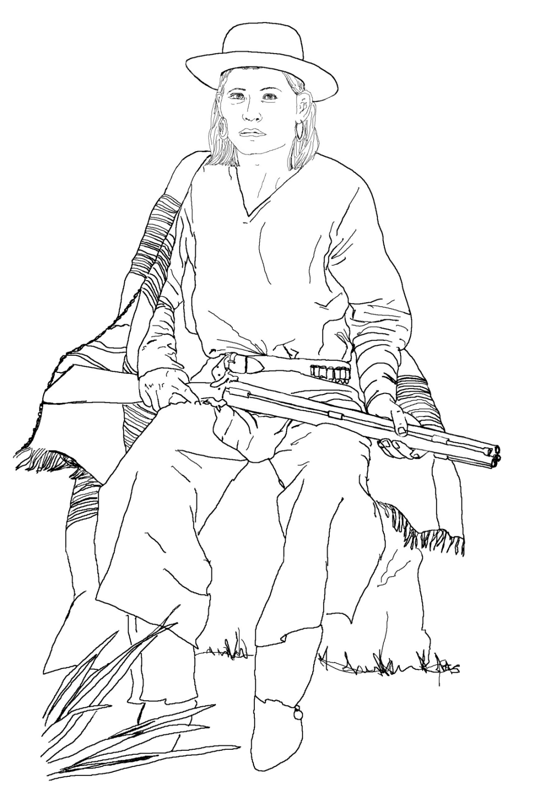 1100x1616 Navajo Scout Coloring Page
