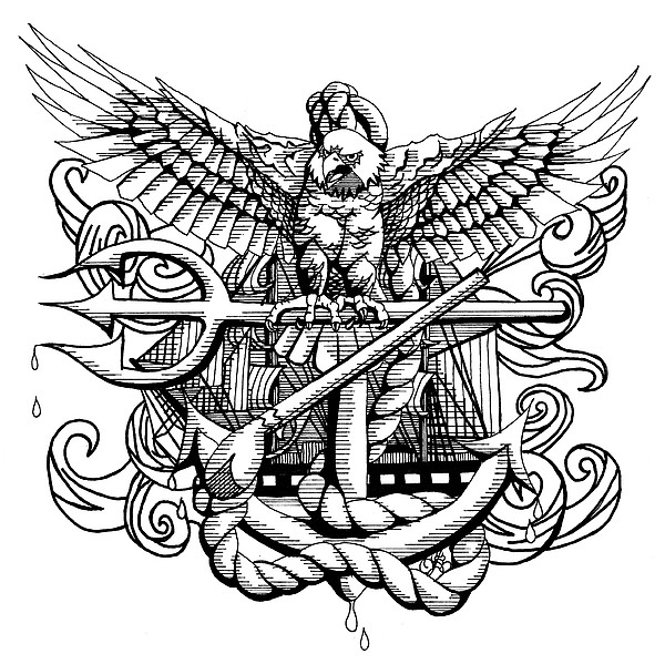 600x599 Navy Drawing By Scarlett Royal