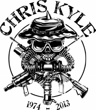 311x355 Buy Wall Chris Kyle Memorial American Sniper 2 Color Decal Vinyl