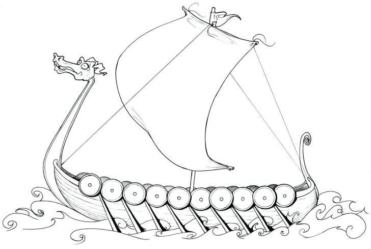 728x489 Ship Coloring Pages Cruise To Print Best Viking Wallpaper Unknown