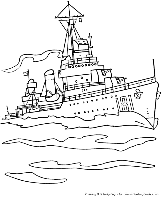 670x820 Armed Forces Day Coloring Pages Us Navy Destroyercoloring Page