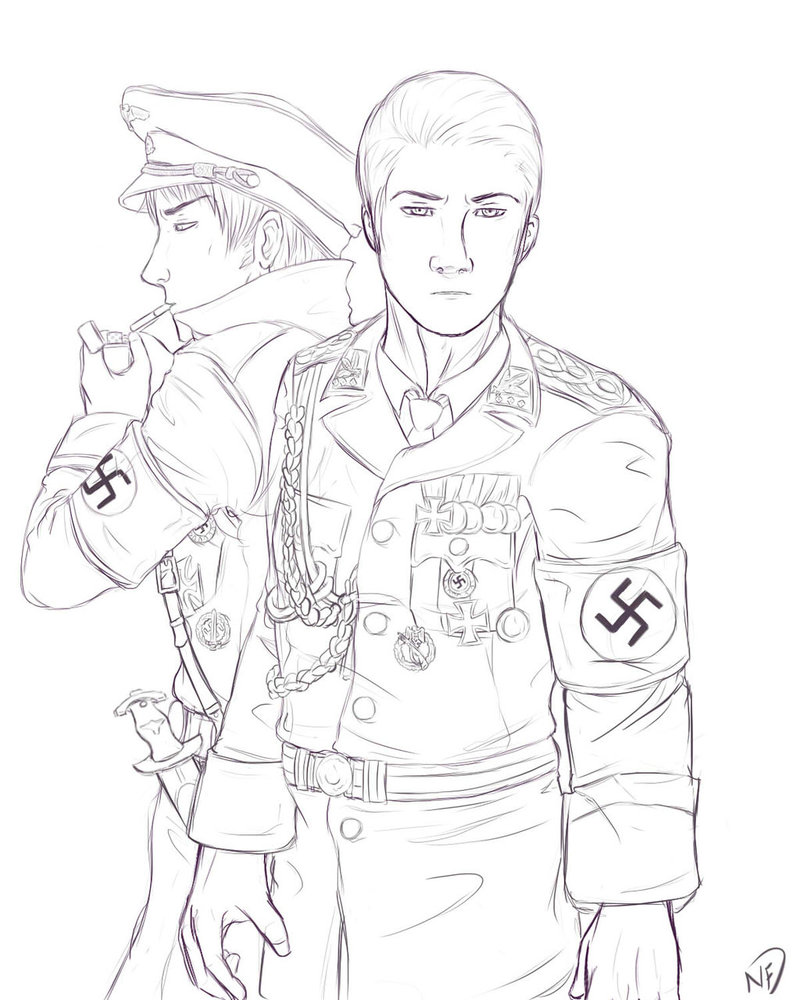 800x1000 Line Art Nazi Germany Bye Who Draws