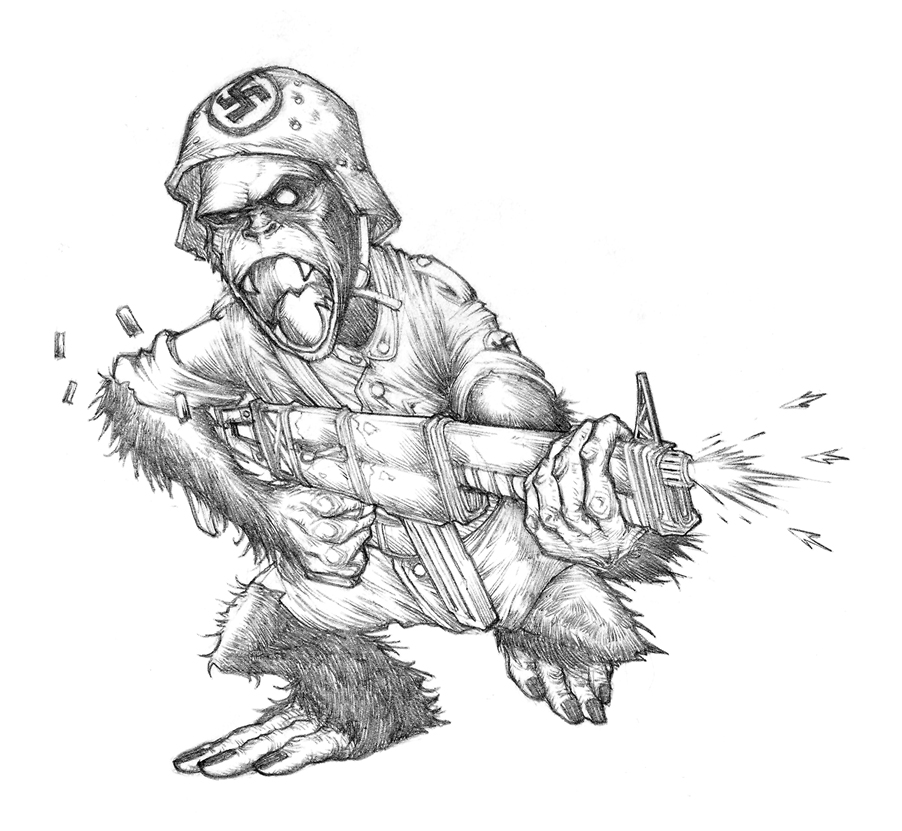 902x831 Nazi Monkey By Yjianlong