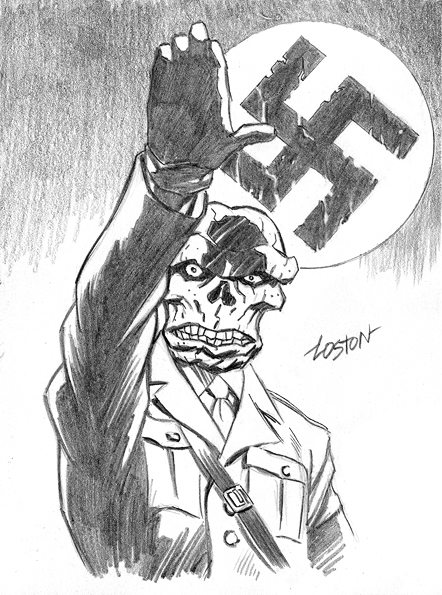 442x595 Red Skull Sketch By Lostonwallace