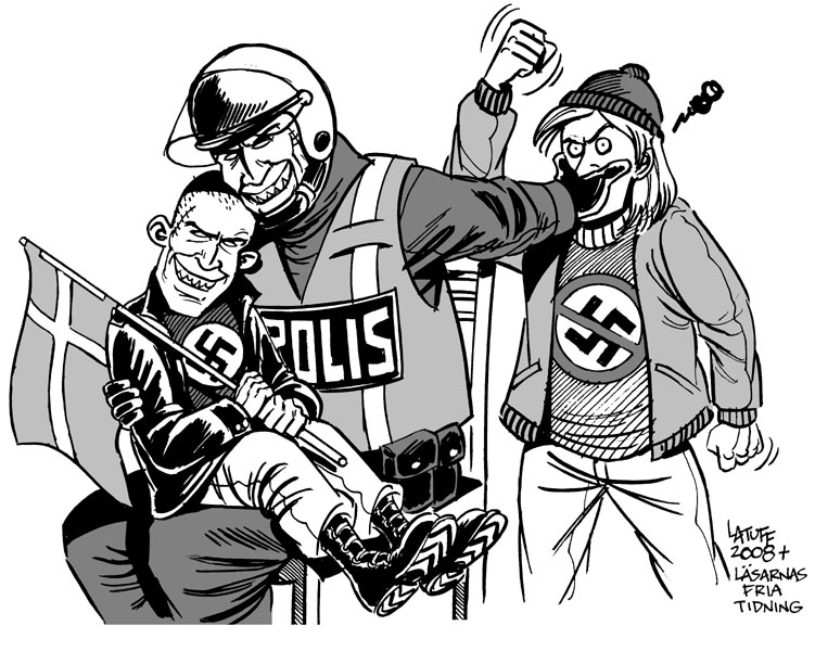 751x600 Swedish Nazi Rights Guaranteed By Latuff2