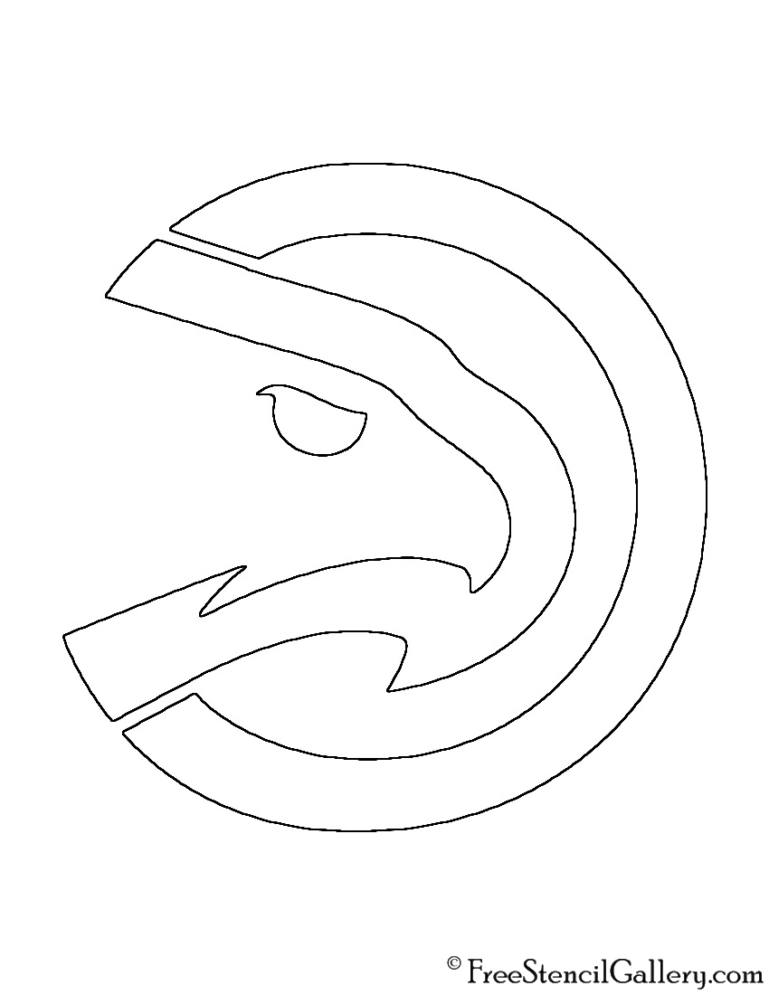 850x1100 Nba Atlanta Hawks Logo Stencil Free Stencil Gallery