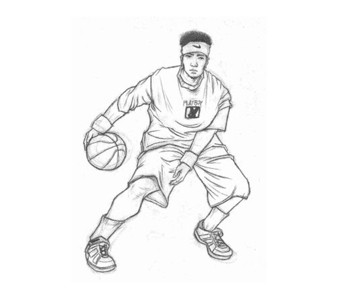 Nba Player Drawing at GetDrawings | Free download