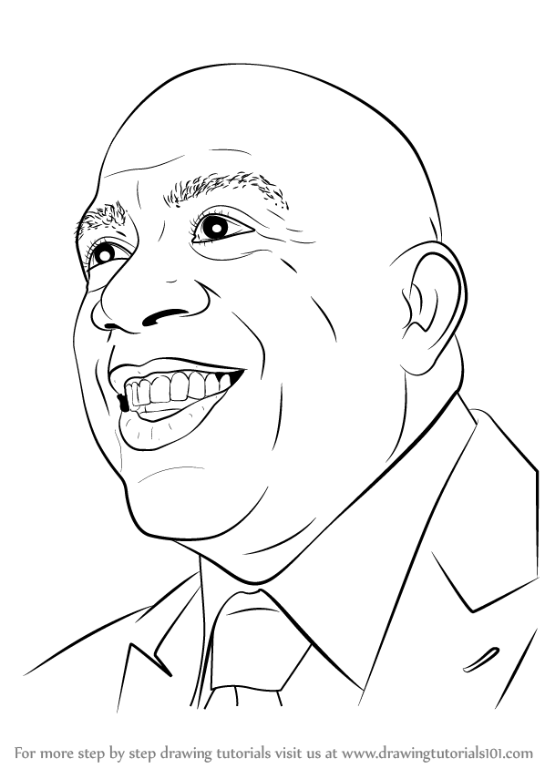 598x844 Learn How To Draw Magic Johnson (Basketball Players) Step By Step