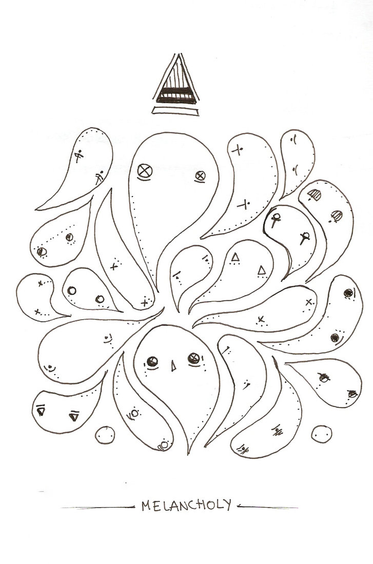 727x1099 Melancholy (Original Handmade Drawing) By Fakeuniverse