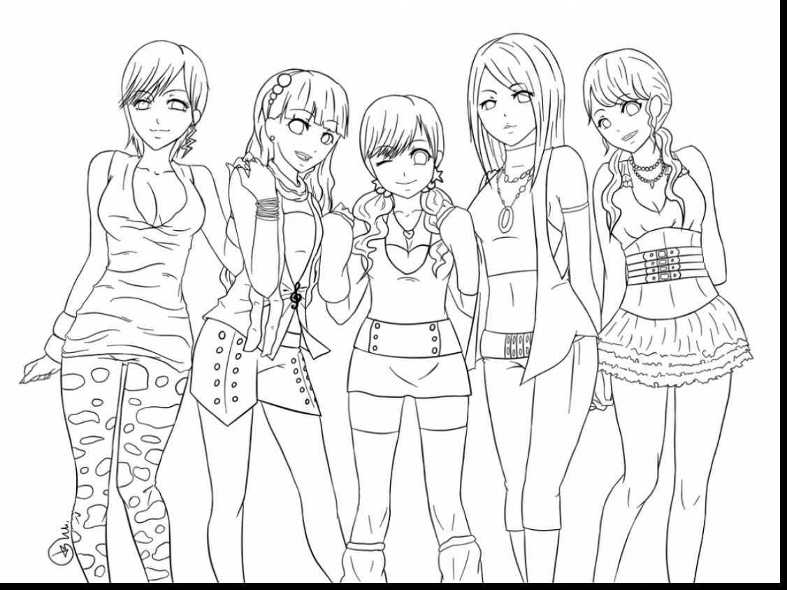 1126x844 Anime Friends Drawing Best Friends Lineartanime Nc