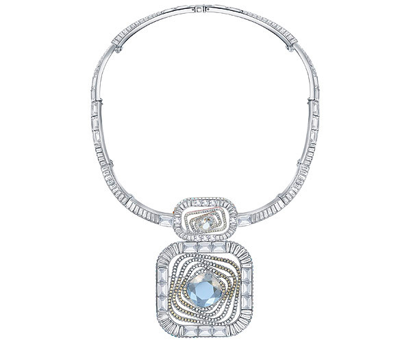 600x500 Leia Necklace, Multi Colored, Rhodium Plating