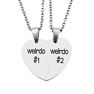 395x395 Mjartoria Split Heart Weirdo 1 2 Best Friends Pendant Friendship