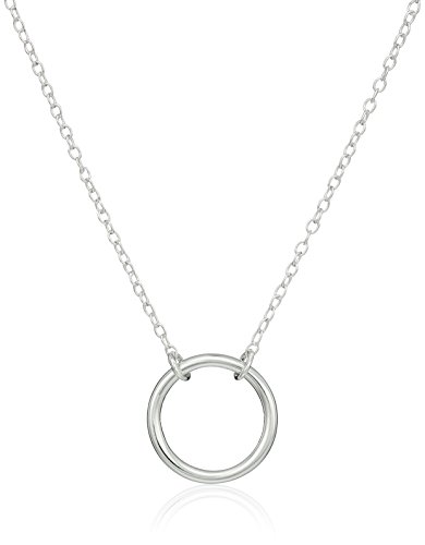 390x500 Sterling Silver Stationed Open Circle Pendant Necklace