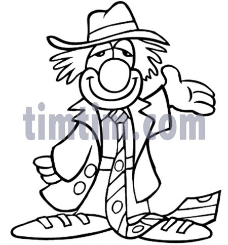 450x484 Free Drawing Of A Circus Clown Bw2 From The Category Occupations