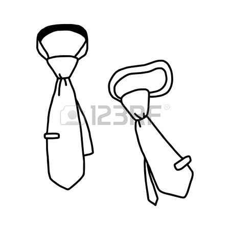 450x450 Vector Illustration Hand Drawn Sketch Of Necktie Isolated