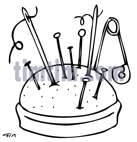 448x464 Free Drawing Of A Pincushion Bw2 From The Category Hobby Amp Sewing