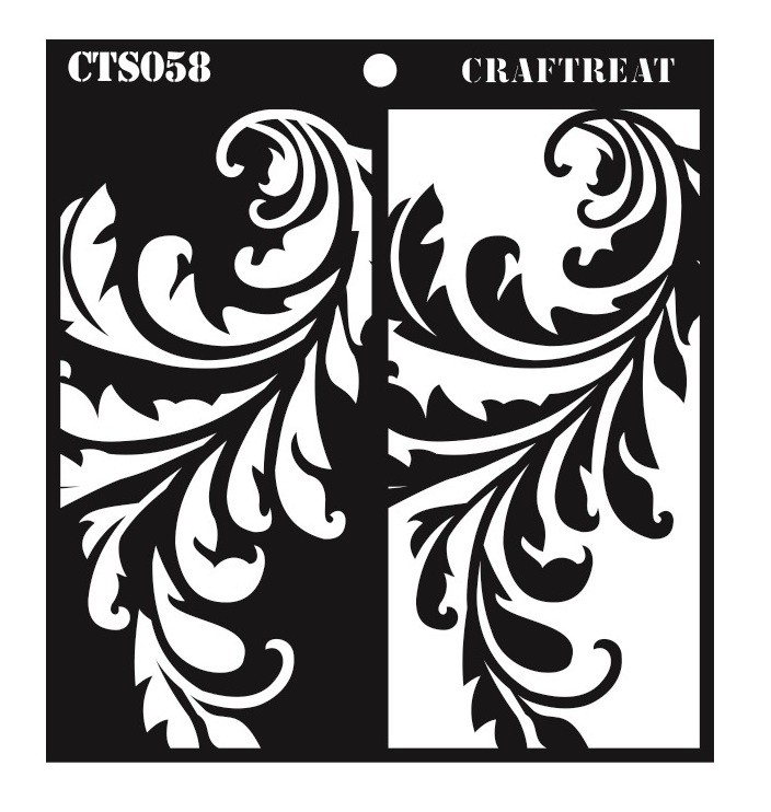 704x742 Buy Craftreat Stencil Flourish Positive Negative Online In India