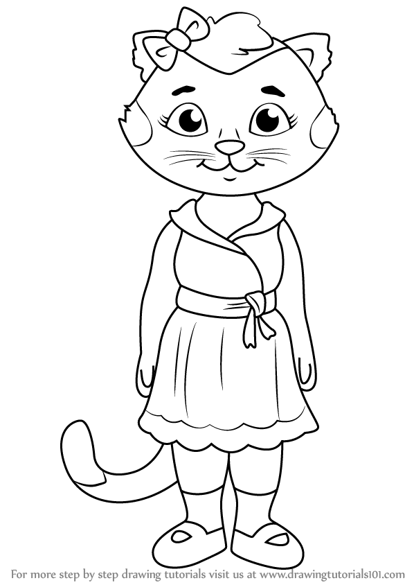 598x844 Learn How To Draw Henrietta Pussycat From Daniel Tiger'S