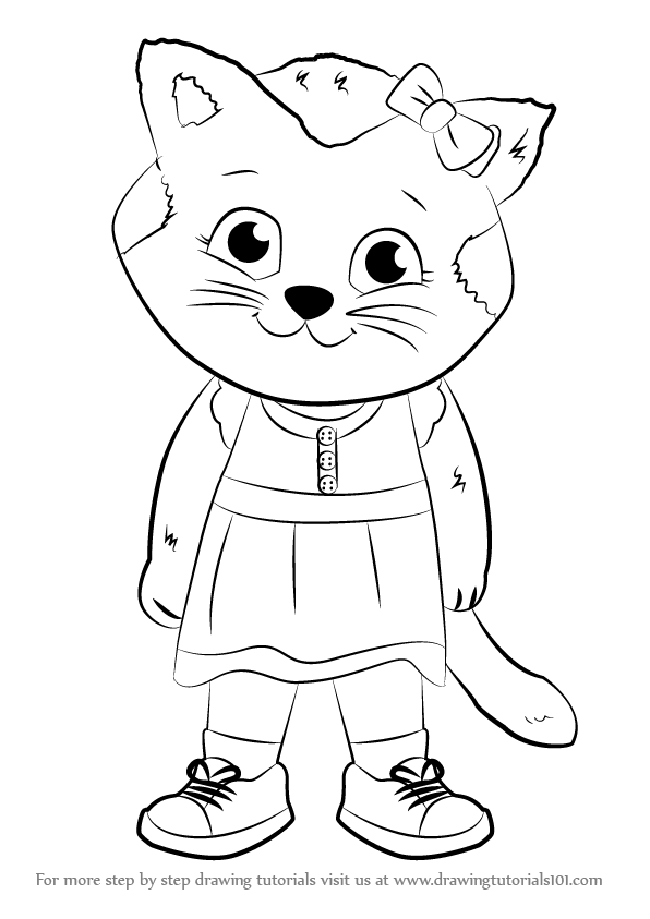 596x843 Learn How To Draw Katerina Kittycat From Daniel Tiger'S