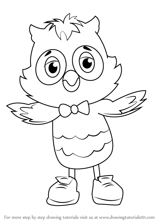 598x844 Learn How To Draw X The Owl From Daniel Tiger's Neighborhood