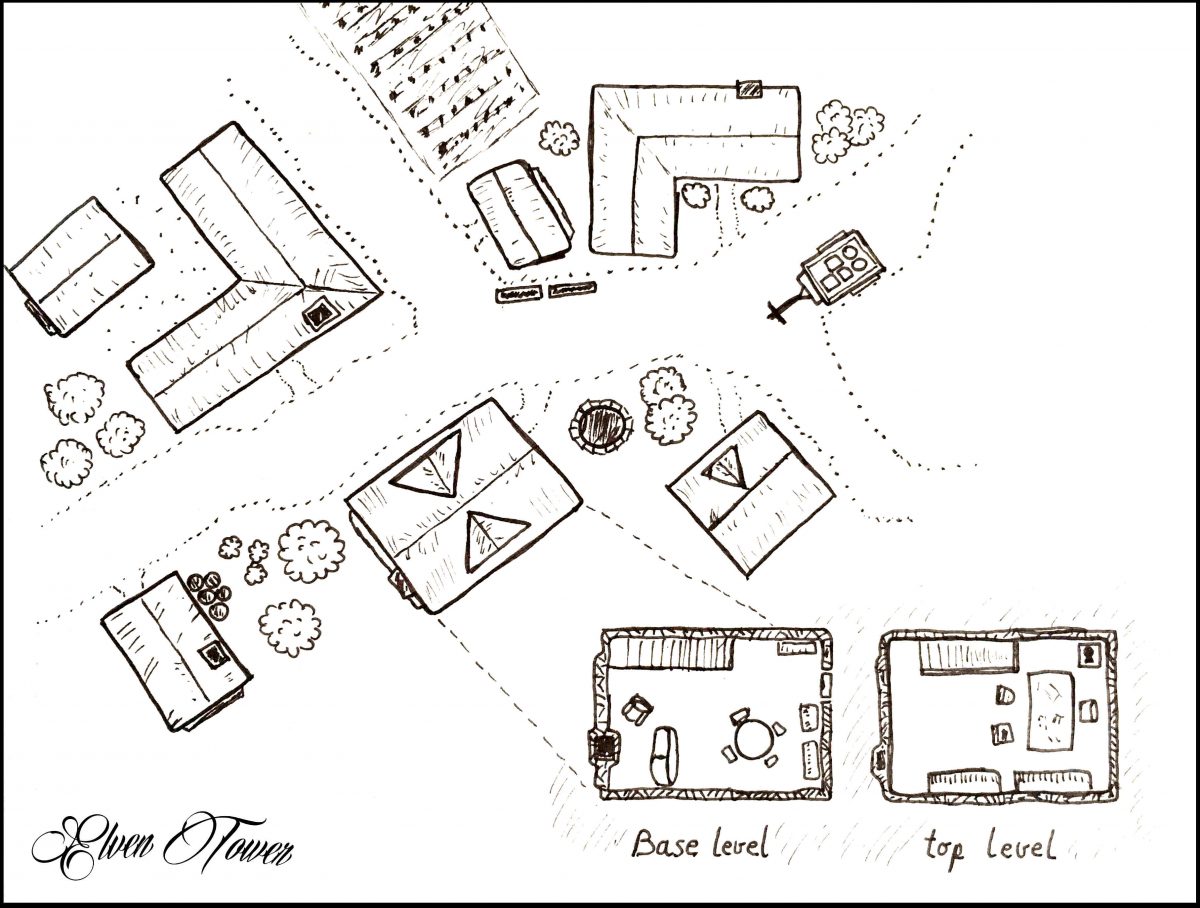 1200x908 Town Neighborhood Map Elven Tower