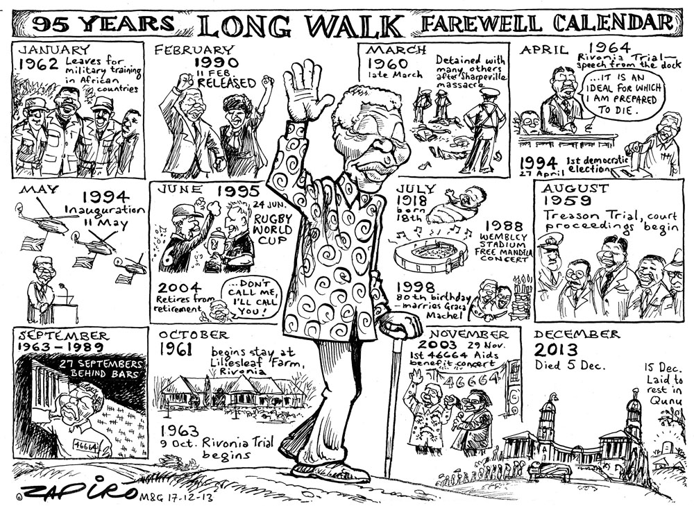 1000x729 Nelson Mandela's Long Walk Calendar Zanews