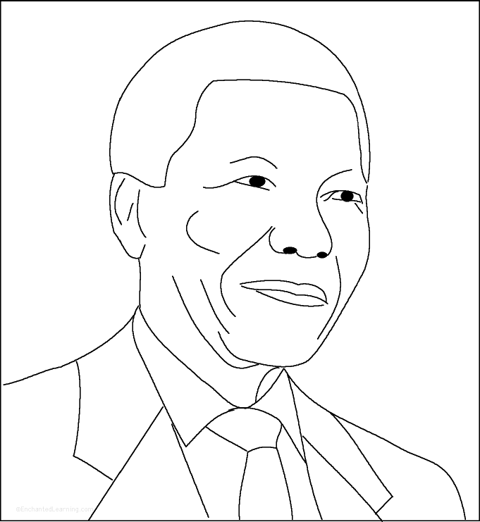 681x741 Nelson Mandela Simple Printout For Early Readers