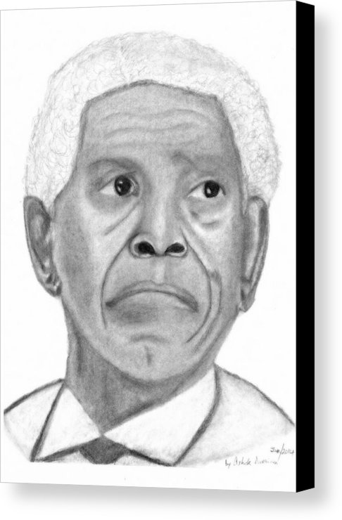 486x740 President Nelson Mandela Drawing Canvas Print Canvas Art By