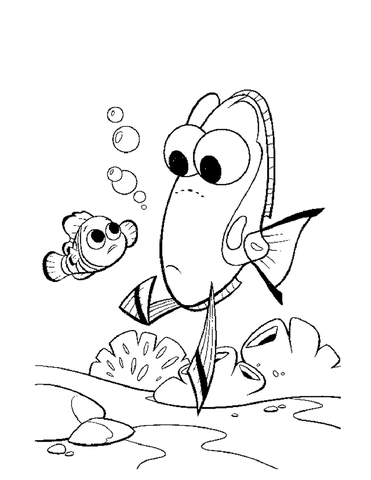 371x480 Dory And Nemo Coloring Page Free Printable Coloring Pages