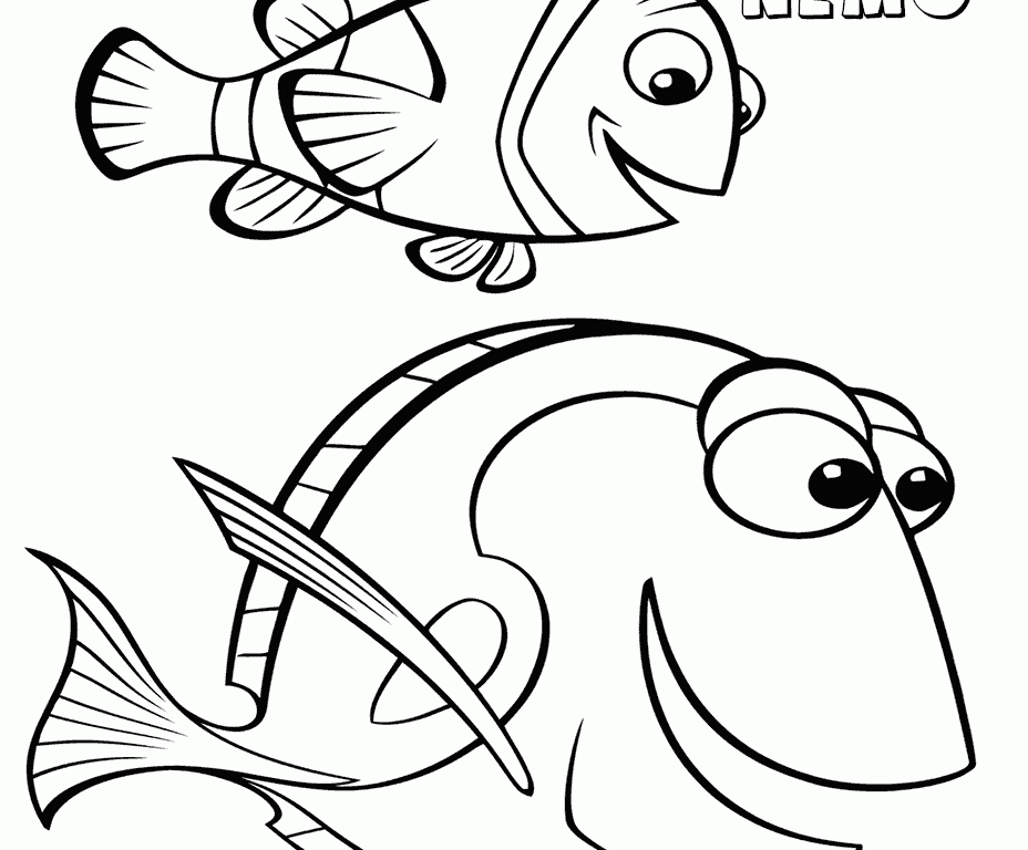 928x768 Marlin From Finding Nemo Disney Coloring Pages Page Of Printable