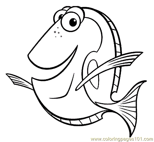 526x484 Finding Nemo Coloring 03 Coloring Page