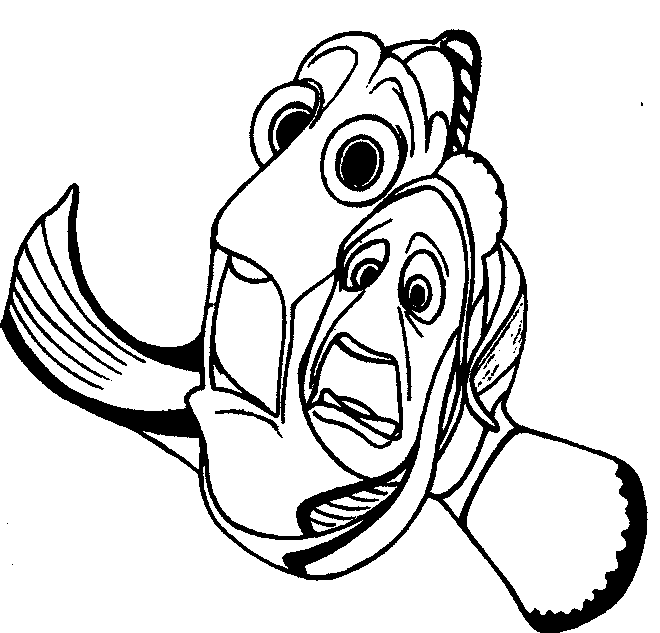 660x633 Finding Nemo Dory Run Finding Nemo Coloring Pages