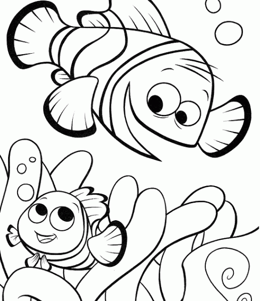 518x600 Free Kids Coloring Finding Nemo Coloring Pages For Kids Nemo