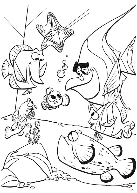568x798 Finding Nemo Coloring Pages Colouring For Cure Draw Image