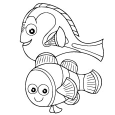 230x230 40 Finding Nemo Coloring Pages