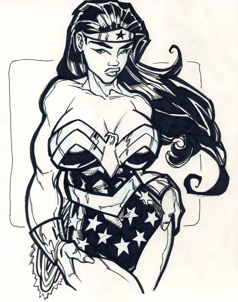 800x1016 Wonder Woman Inked By Fexx Neon