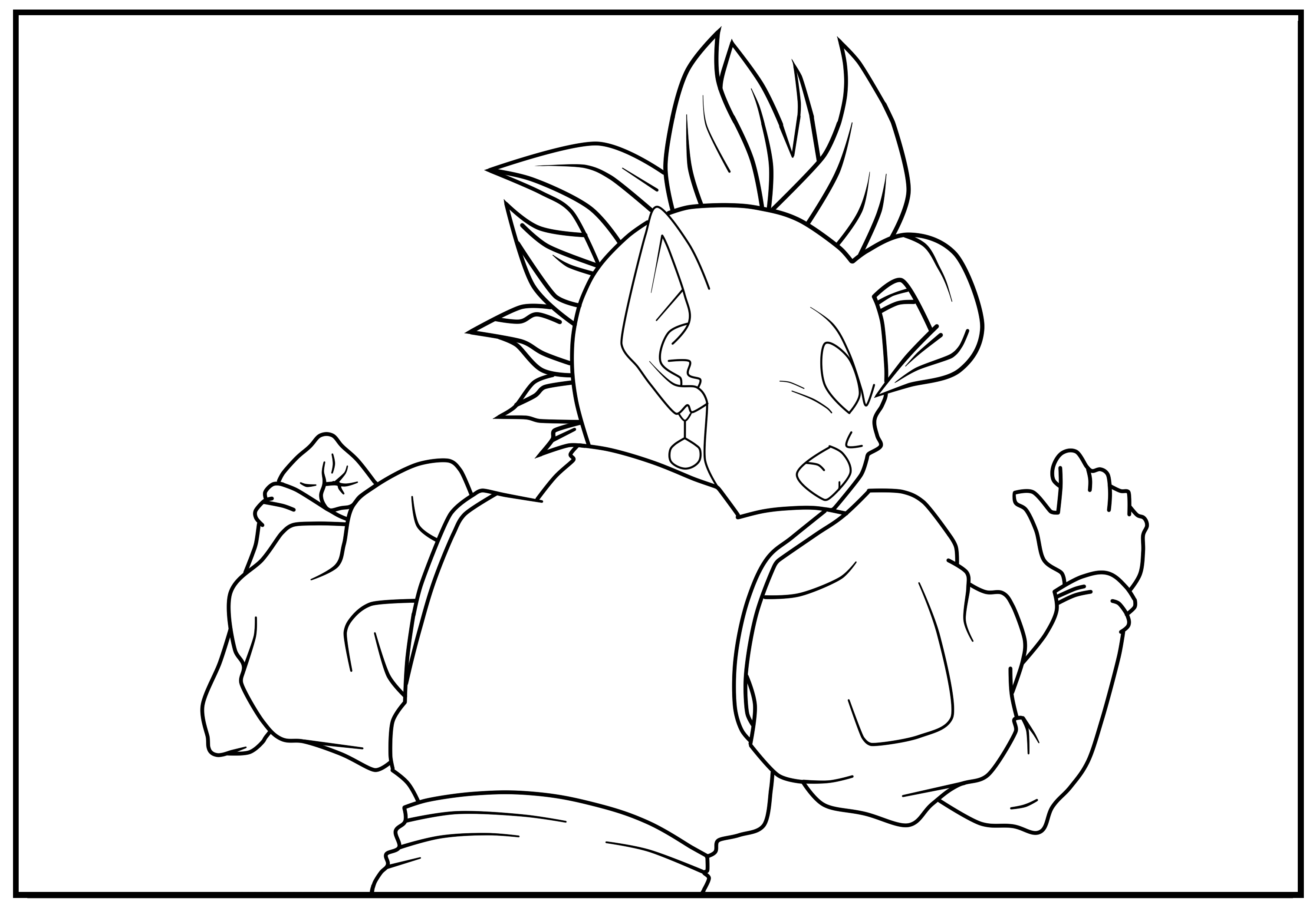 3032x2098 First Lineart Kaioshin Neptune By Orochidaime